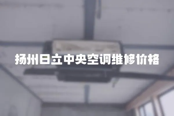 揚(yáng)州日立中央空調(diào)維修價(jià)格