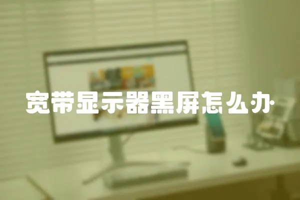 寬帶顯示器黑屏怎么辦