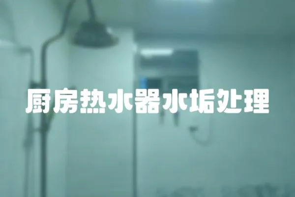 廚房熱水器水垢處理