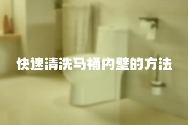 快速清洗馬桶內(nèi)壁的方法