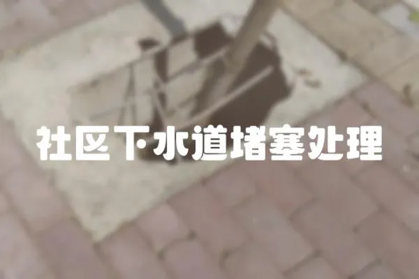 社區(qū)下水道堵塞處理