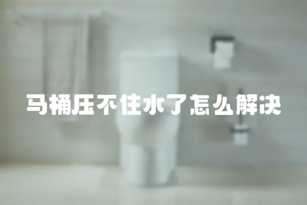馬桶壓不住水了怎么解決