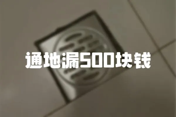 通地漏500塊錢
