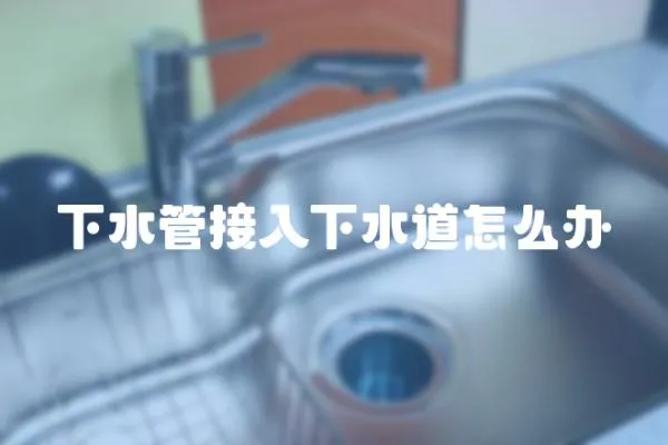 下水管接入下水道怎么辦