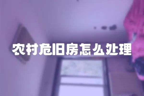 農(nóng)村危舊房怎么處理