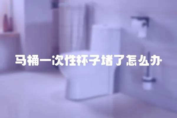 馬桶一次性杯子堵了怎么辦