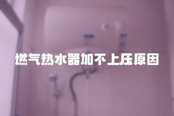 燃气热水器加不上压原因