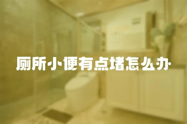 廁所小便有點堵怎么辦