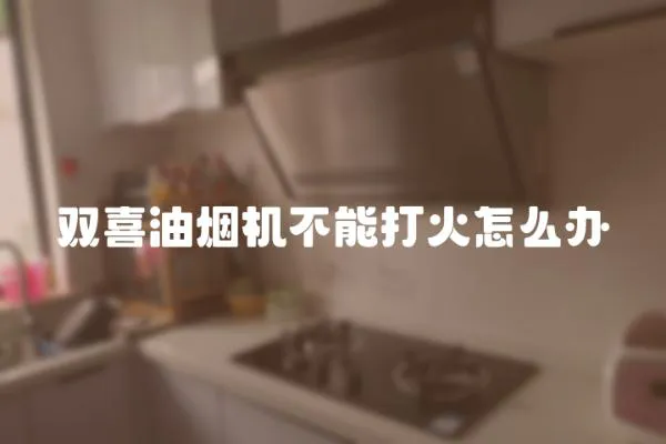 雙喜油煙機不能打火怎么辦