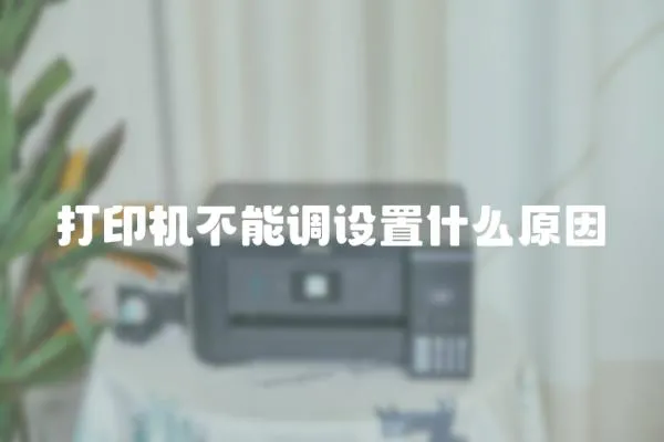 打印機不能調設置什么原因