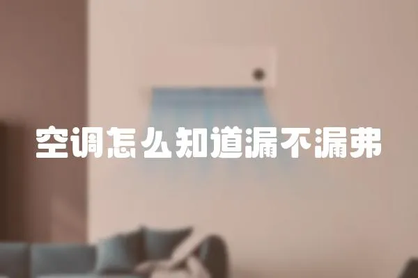 空調怎么知道漏不漏弗