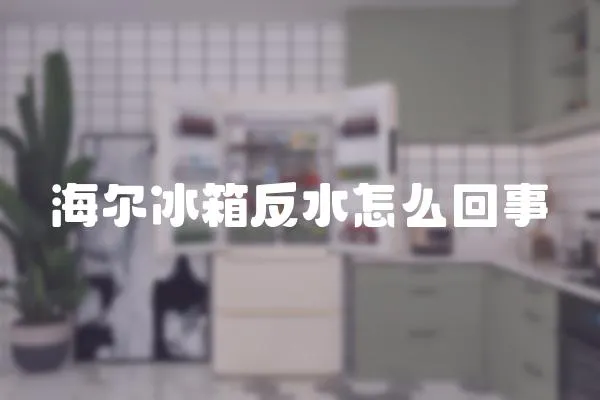 海爾冰箱反水怎么回事