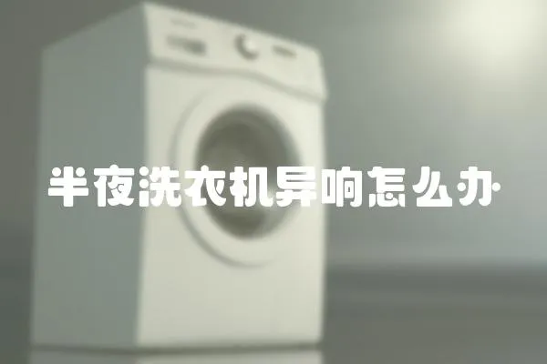 半夜洗衣機(jī)異響怎么辦