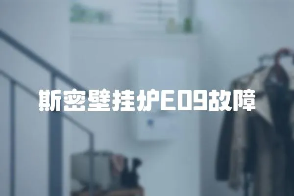 斯密壁掛爐E09故障