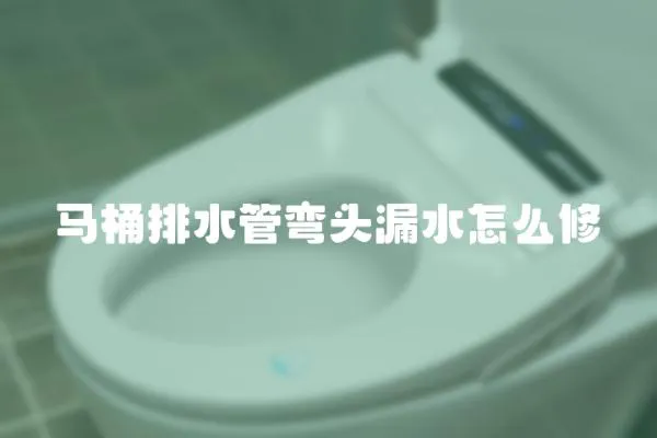 馬桶排水管彎頭漏水怎么修
