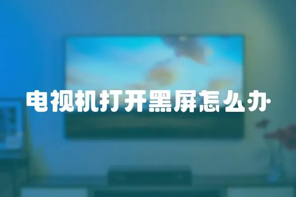電視機打開黑屏怎么辦