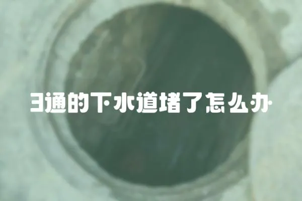 3通的下水道堵了怎么辦
