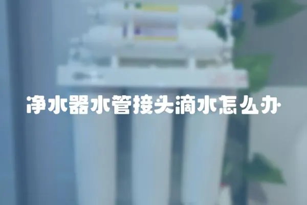 凈水器水管接頭滴水怎么辦