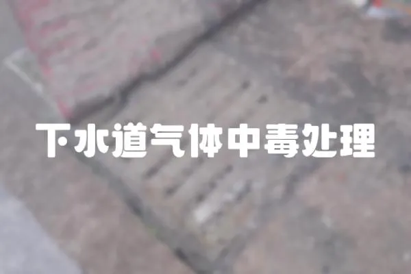 下水道氣體中毒處理