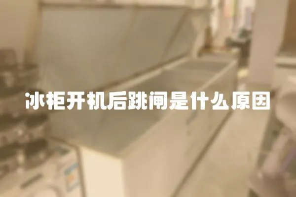 冰柜開機后跳閘是什么原因