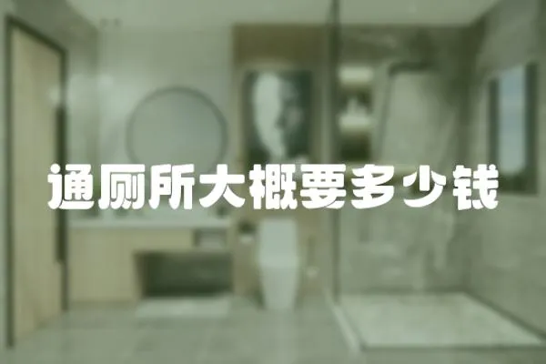 通廁所大概要多少錢