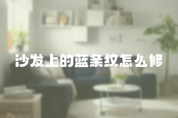 沙發上的藍條紋怎么修
