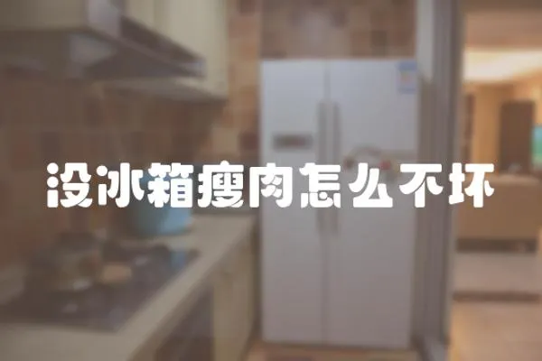 沒冰箱瘦肉怎么不壞