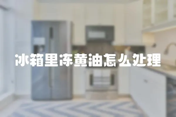 冰箱里凍黃油怎么處理