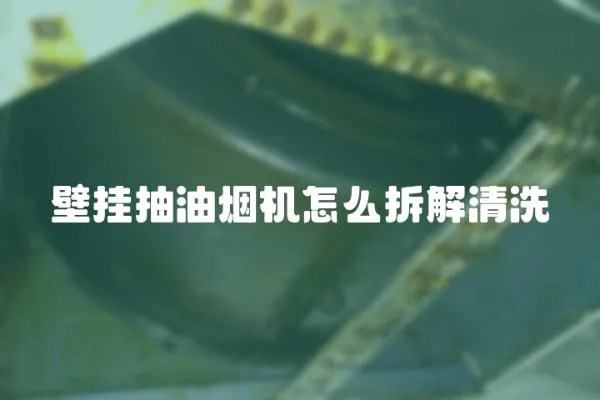 壁掛抽油煙機怎么拆解清洗