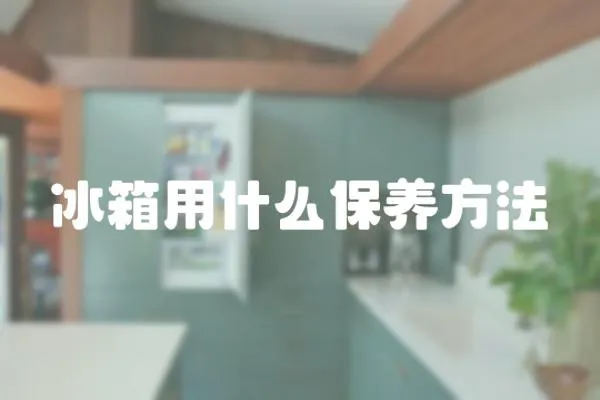 冰箱用什么保養方法