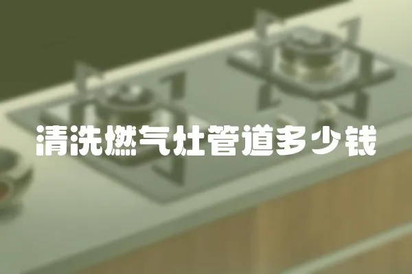 清洗燃?xì)庠罟艿蓝嗌馘X