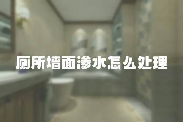 廁所墻面滲水怎么處理