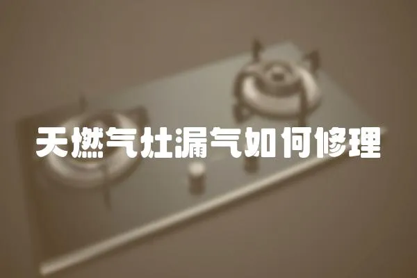 天燃氣灶漏氣如何修理