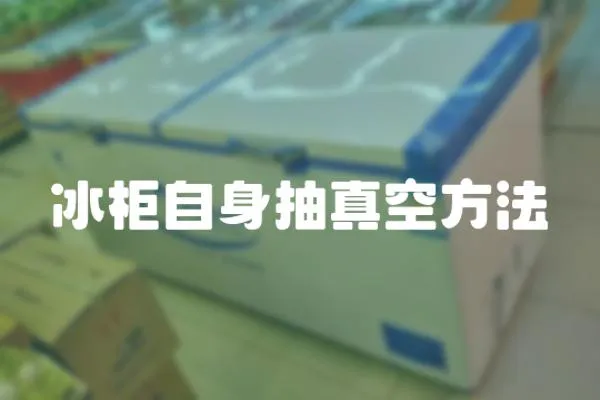 冰柜自身抽真空方法