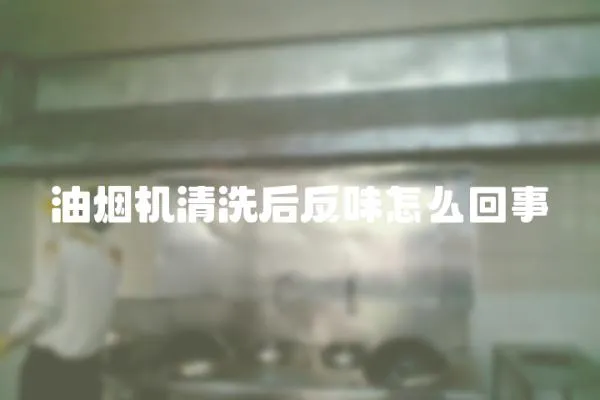 油煙機清洗后反味怎么回事