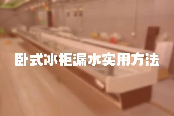 臥式冰柜漏水實用方法