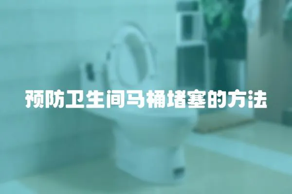 預防衛生間馬桶堵塞的方法