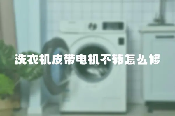 洗衣機皮帶電機不轉怎么修