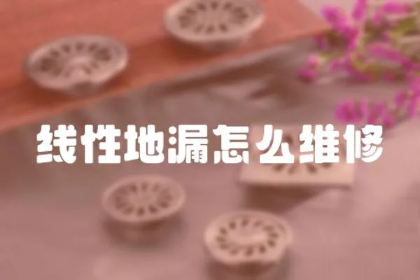 線性地漏怎么維修