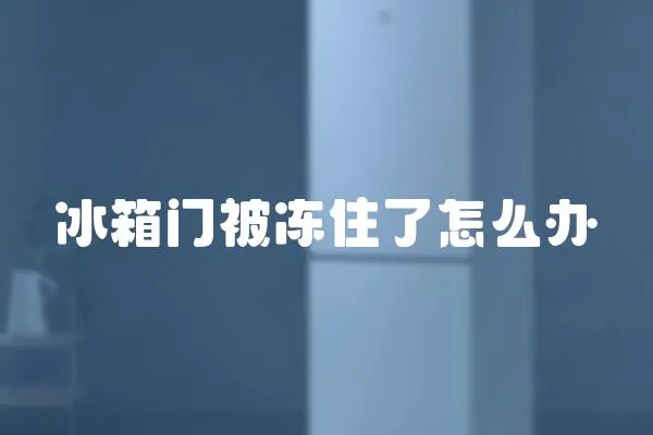 冰箱門被凍住了怎么辦