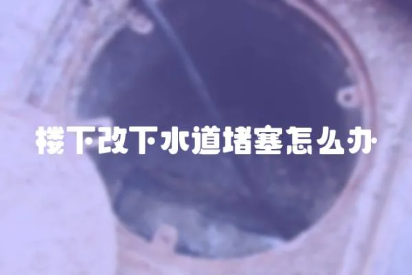 樓下改下水道堵塞怎么辦