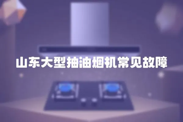 山東大型抽油煙機(jī)常見故障