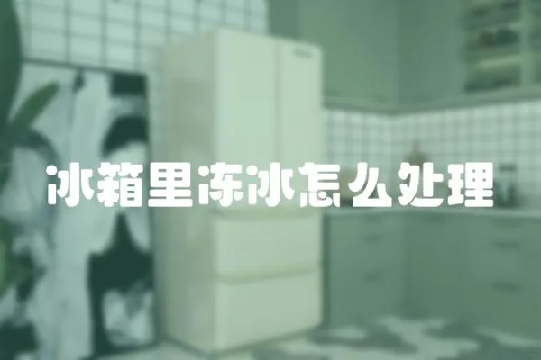 冰箱里凍冰怎么處理