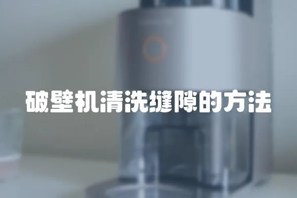 破壁機清洗縫隙的方法