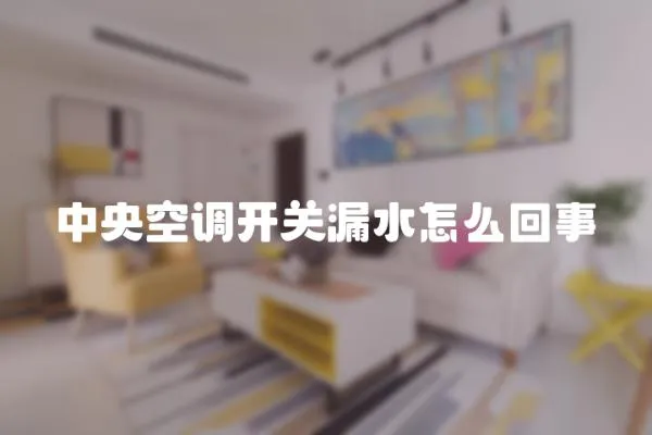 中央空調(diào)開關(guān)漏水怎么回事