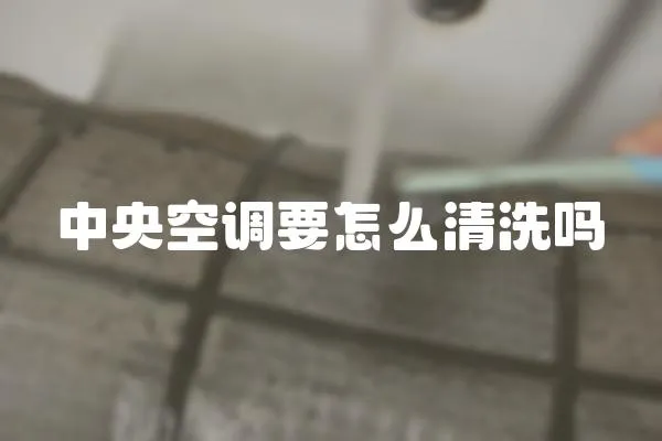 中央空調要怎么清洗嗎