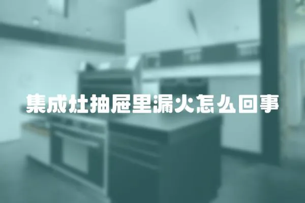 集成灶抽屜里漏火怎么回事