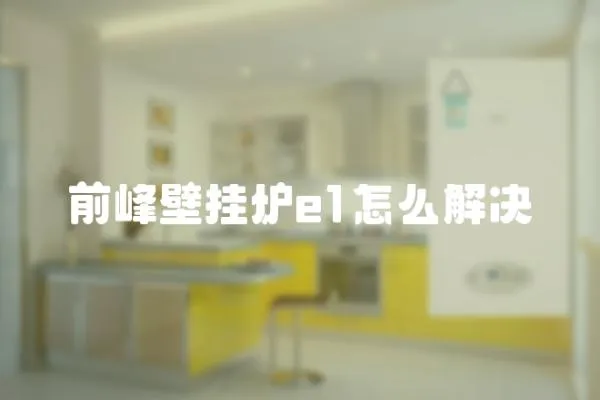 前峰壁掛爐e1怎么解決