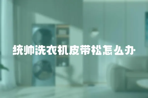 統帥洗衣機皮帶松怎么辦