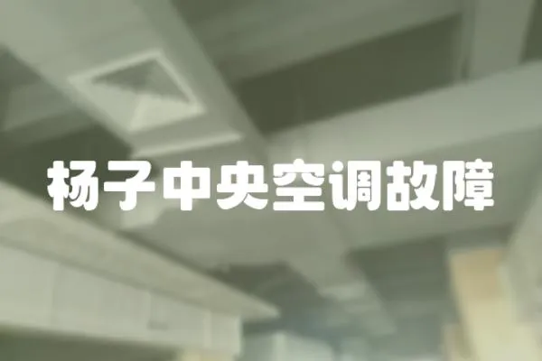 楊子中央空調(diào)故障